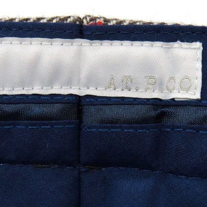 【中古】アティピコ AT.P.CO JACK ウールポリエステルコットン ヘリンボーン カジュアルスラックスパンツ ブラウンxホワイト【サイズ48】【 状態ランクB 】【 メンズ 】