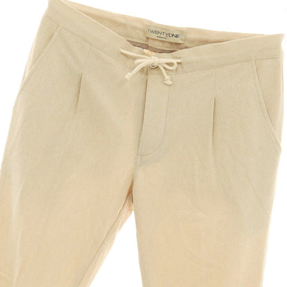 【中古】トゥエンティワン TWENTY ONE コットンポリエステル イージースラックスパンツ ベージュ【サイズ48】【 状態ランクB 】【 メンズ 】
