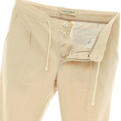 【中古】トゥエンティワン TWENTY ONE コットンポリエステル イージースラックスパンツ ベージュ【サイズ48】【 状態ランクB 】【 メンズ 】