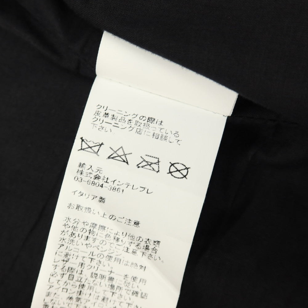 【中古】エンメティ EMMETI ラムスキン レザー シングルライダースジャケット ブラック【サイズ50】【 状態ランクB 】【 メンズ 】