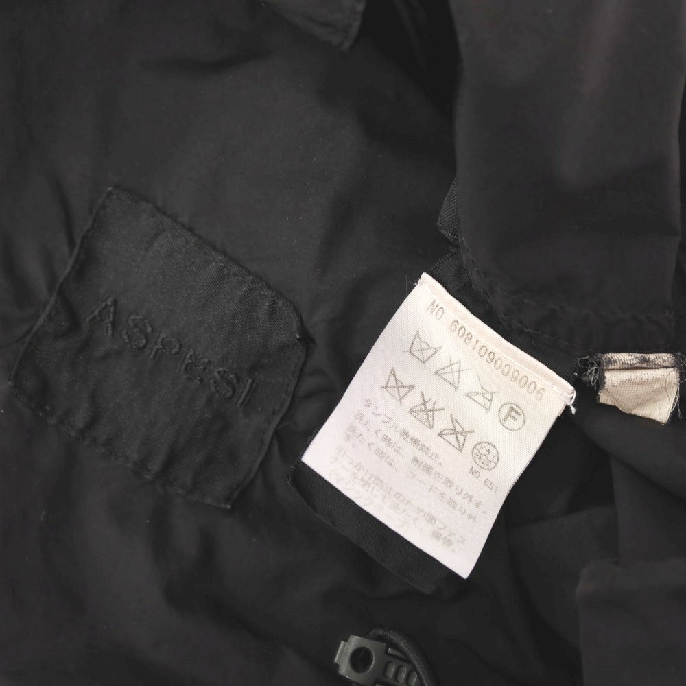 【中古】アスペジ ASPESI ポリエステルナイロン M-65 ミリタリージャケット ブラック【サイズM】【 状態ランクC 】【 メンズ 】