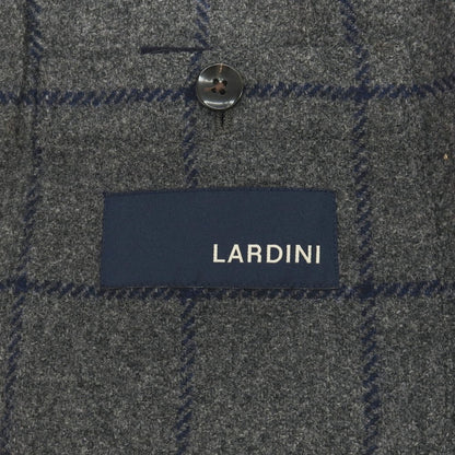 【中古】ラルディーニ LARDINI ウール ウィンドウペーンチェック 3B テーラードジャケット グレーxネイビー【サイズ50】【 状態ランクA 】【 メンズ 】