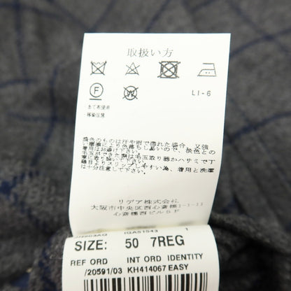 【中古】ラルディーニ LARDINI ウール ウィンドウペーンチェック 3B テーラードジャケット グレーxネイビー【サイズ50】【 状態ランクA 】【 メンズ 】