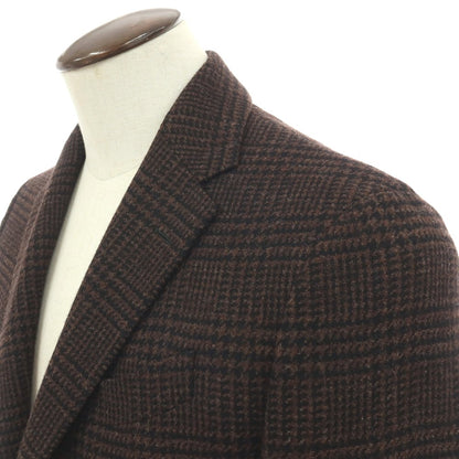 【中古】ラルディーニ LARDINI ウール グレンチェック 3B テーラードジャケット ブラウンxブラック【サイズ50】【 状態ランクA 】【 メンズ 】