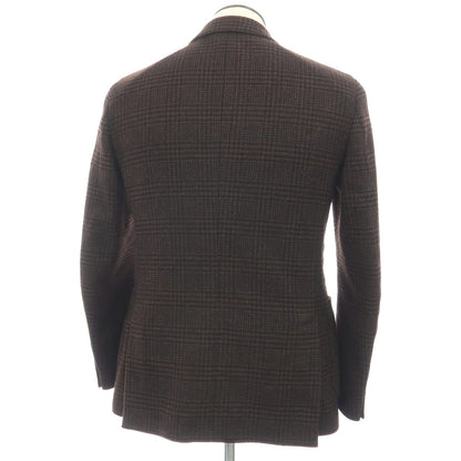 【中古】ラルディーニ LARDINI ウール グレンチェック 3B テーラードジャケット ブラウンxブラック【サイズ50】【 状態ランクA 】【 メンズ 】