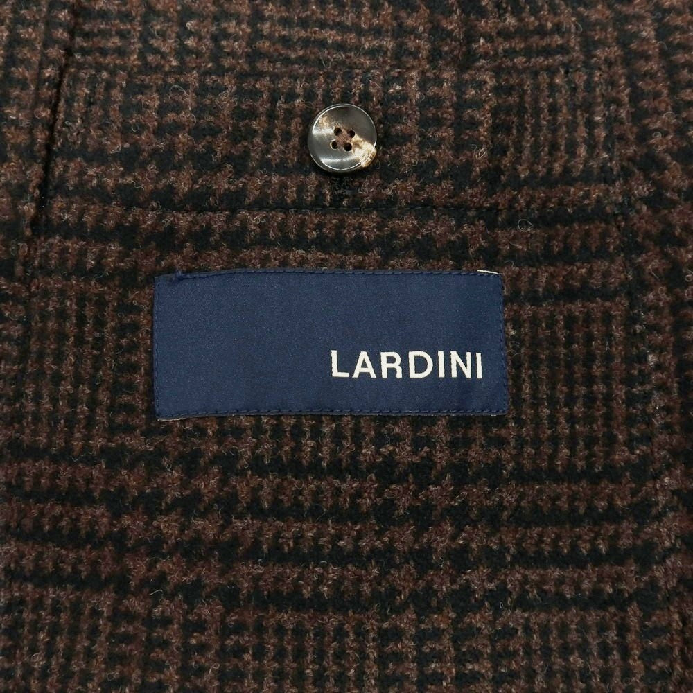 【中古】ラルディーニ LARDINI ウール グレンチェック 3B テーラードジャケット ブラウンxブラック【サイズ50】【 状態ランクA 】【 メンズ 】