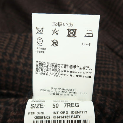 【中古】ラルディーニ LARDINI ウール グレンチェック 3B テーラードジャケット ブラウンxブラック【サイズ50】【 状態ランクA 】【 メンズ 】