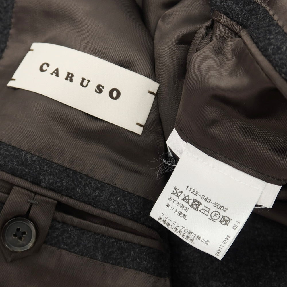 【中古】カルーゾ CARUSO ウール 3B テーラードジャケット ダークグレー【サイズ表記なし（L位）】【 状態ランクA 】【 メンズ 】