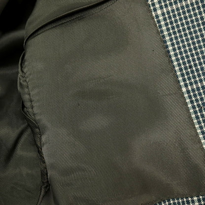 【中古】エリコフォルミコラ ERRICO FORMICOLA Vela ウールモヘヤシルク チェック 3B テーラードジャケット グリーン【サイズ50】【 状態ランクC 】【 メンズ 】