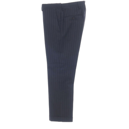 【中古】ラルディーニ LARDINI ウール ピンストライプ 3つボタンスーツ ネイビー【サイズ48】【 状態ランクD 】【 メンズ 】