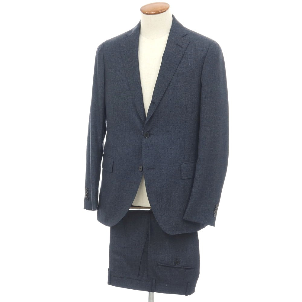 【中古】ラルディーニ LARDINI ウール 3つボタンスーツ ネイビー【サイズ48】【 状態ランクD 】【 メンズ 】