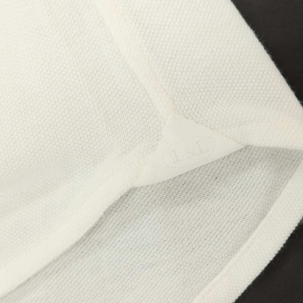 【中古】リベラーノ&amp;リベラーノ LIVERANO&amp;LIVERANO コットン 鹿の子 長袖ポロシャツ ホワイト【サイズL】【 状態ランクB 】【 メンズ 】