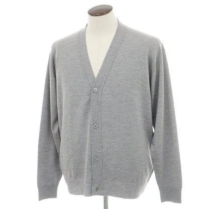 【中古】ジョンスメドレー JOHN SMEDLEY ウール ハイゲージ カーディガン グレー【サイズL】【 状態ランクA 】【 メンズ 】