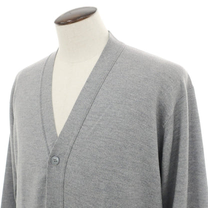 【中古】ジョンスメドレー JOHN SMEDLEY ウール ハイゲージ カーディガン グレー【サイズL】【 状態ランクA 】【 メンズ 】