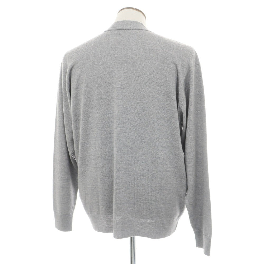【中古】ジョンスメドレー JOHN SMEDLEY ウール ハイゲージ カーディガン グレー【サイズL】【 状態ランクA 】【 メンズ 】