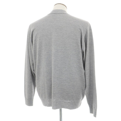 【中古】ジョンスメドレー JOHN SMEDLEY ウール ハイゲージ カーディガン グレー【サイズL】【 状態ランクA 】【 メンズ 】