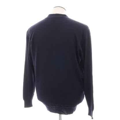 【中古】ジョンスメドレー JOHN SMEDLEY ウール ハイゲージ カーディガン ネイビー【サイズL】【 状態ランクA 】【 メンズ 】