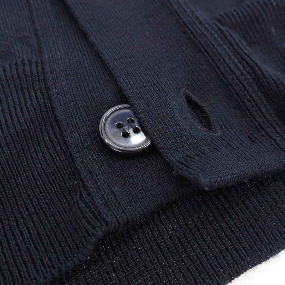 【中古】ジョンスメドレー JOHN SMEDLEY ウール ハイゲージ カーディガン ネイビー【サイズL】【 状態ランクA 】【 メンズ 】