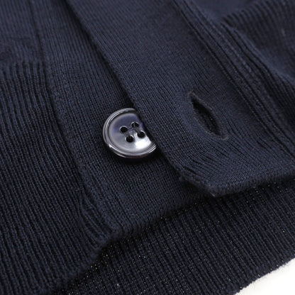 【中古】ジョンスメドレー JOHN SMEDLEY ウール ハイゲージ カーディガン ネイビー【サイズL】【 状態ランクA 】【 メンズ 】