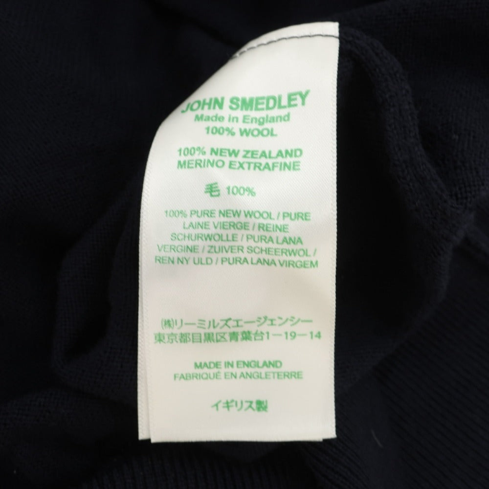 【中古】ジョンスメドレー JOHN SMEDLEY ウール ハイゲージ カーディガン ネイビー【サイズL】【 状態ランクA 】【 メンズ 】