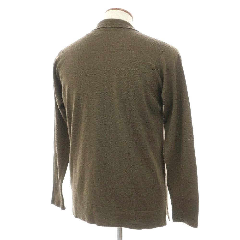 【中古】ジョンスメドレー JOHN SMEDLEY ウール ハイゲージ 長袖 ポロニット オリーブグリーン【サイズM】【 状態ランクB 】【 メンズ 】