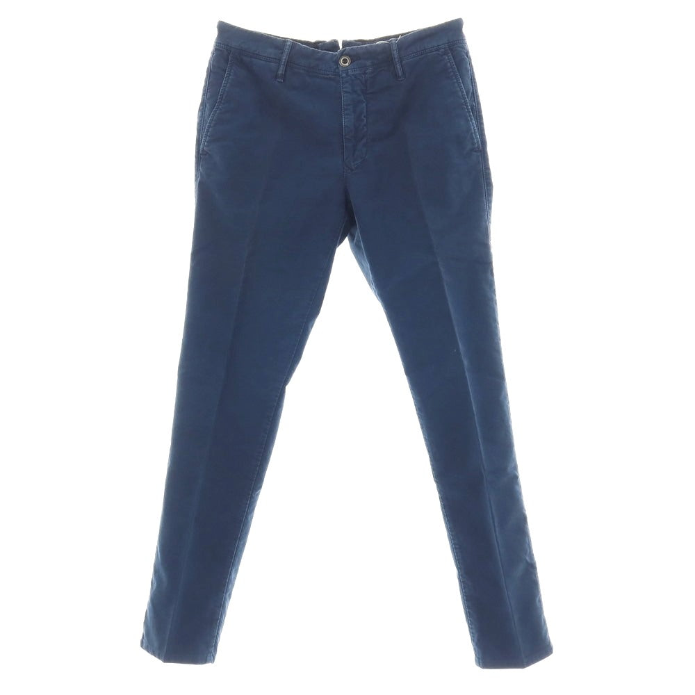 【中古】インコテックス INCOTEX TRICOCHONO ストレッチ コットン カジュアルスラックスパンツ ネイビー【サイズ31】【 状態ランクC 】【 メンズ 】