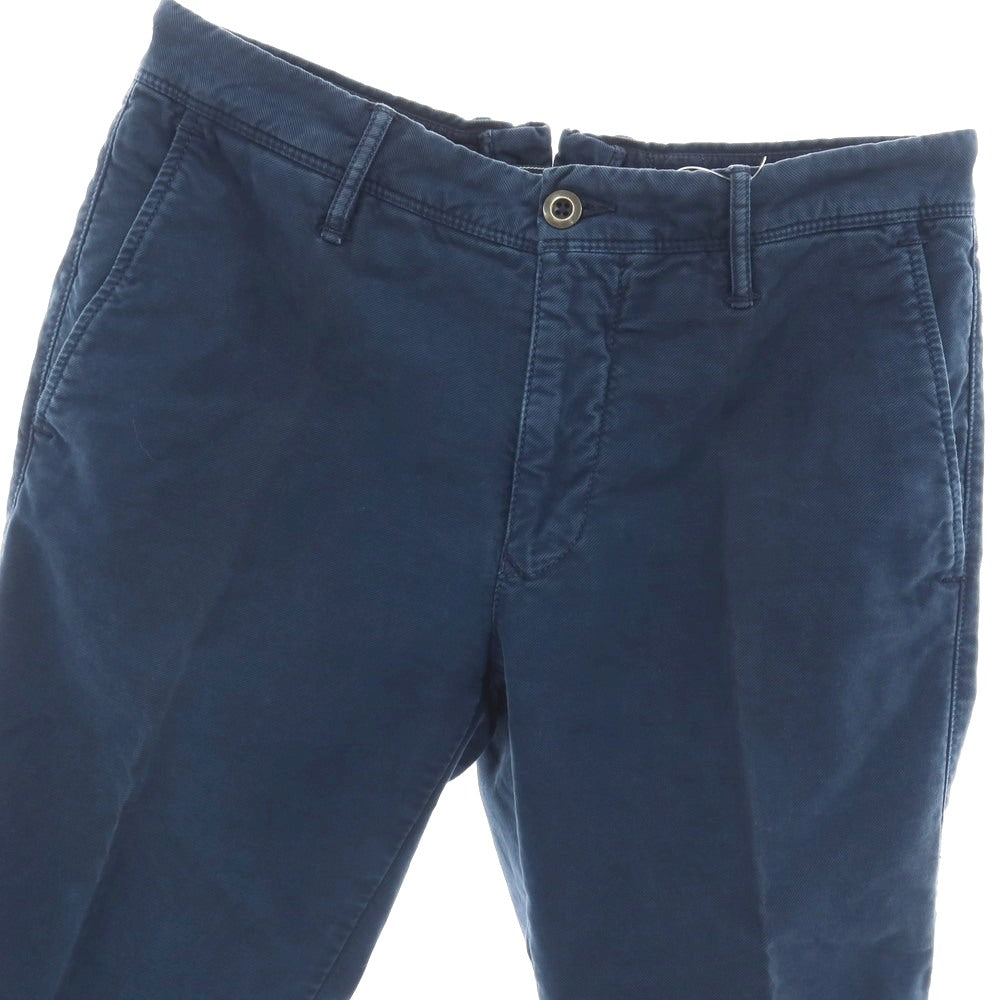 【中古】インコテックス INCOTEX TRICOCHONO ストレッチ コットン カジュアルスラックスパンツ ネイビー【サイズ31】【 状態ランクC 】【 メンズ 】