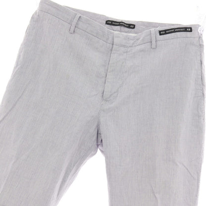 【中古】ピーティーゼロウーノ PT01 GHOST PROJECT RADA コットンリネンポリウレタン ストライプ イージースラックスパンツ ネイビーxホワイト【サイズ48】【 状態ランクC 】【 メンズ 】