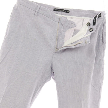 【中古】ピーティーゼロウーノ PT01 GHOST PROJECT RADA コットンリネンポリウレタン ストライプ イージースラックスパンツ ネイビーxホワイト【サイズ48】【 状態ランクC 】【 メンズ 】