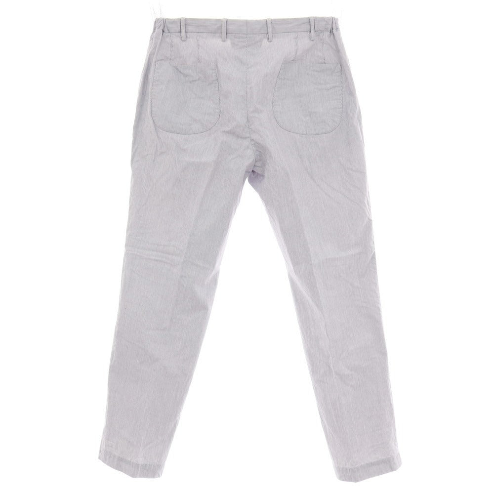 【中古】ピーティーゼロウーノ PT01 GHOST PROJECT RADA コットンリネンポリウレタン ストライプ イージースラックスパンツ ネイビーxホワイト【サイズ48】【 状態ランクC 】【 メンズ 】