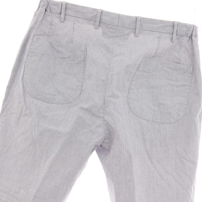 【中古】ピーティーゼロウーノ PT01 GHOST PROJECT RADA コットンリネンポリウレタン ストライプ イージースラックスパンツ ネイビーxホワイト【サイズ48】【 状態ランクC 】【 メンズ 】