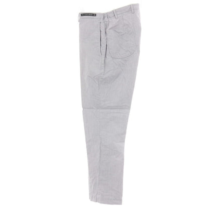 【中古】ピーティーゼロウーノ PT01 GHOST PROJECT RADA コットンリネンポリウレタン ストライプ イージースラックスパンツ ネイビーxホワイト【サイズ48】【 状態ランクC 】【 メンズ 】