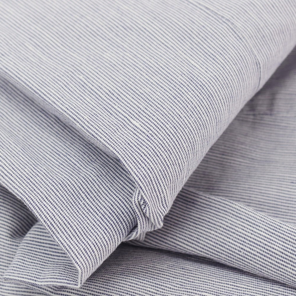 【中古】ピーティーゼロウーノ PT01 GHOST PROJECT RADA コットンリネンポリウレタン ストライプ イージースラックスパンツ ネイビーxホワイト【サイズ48】【 状態ランクC 】【 メンズ 】