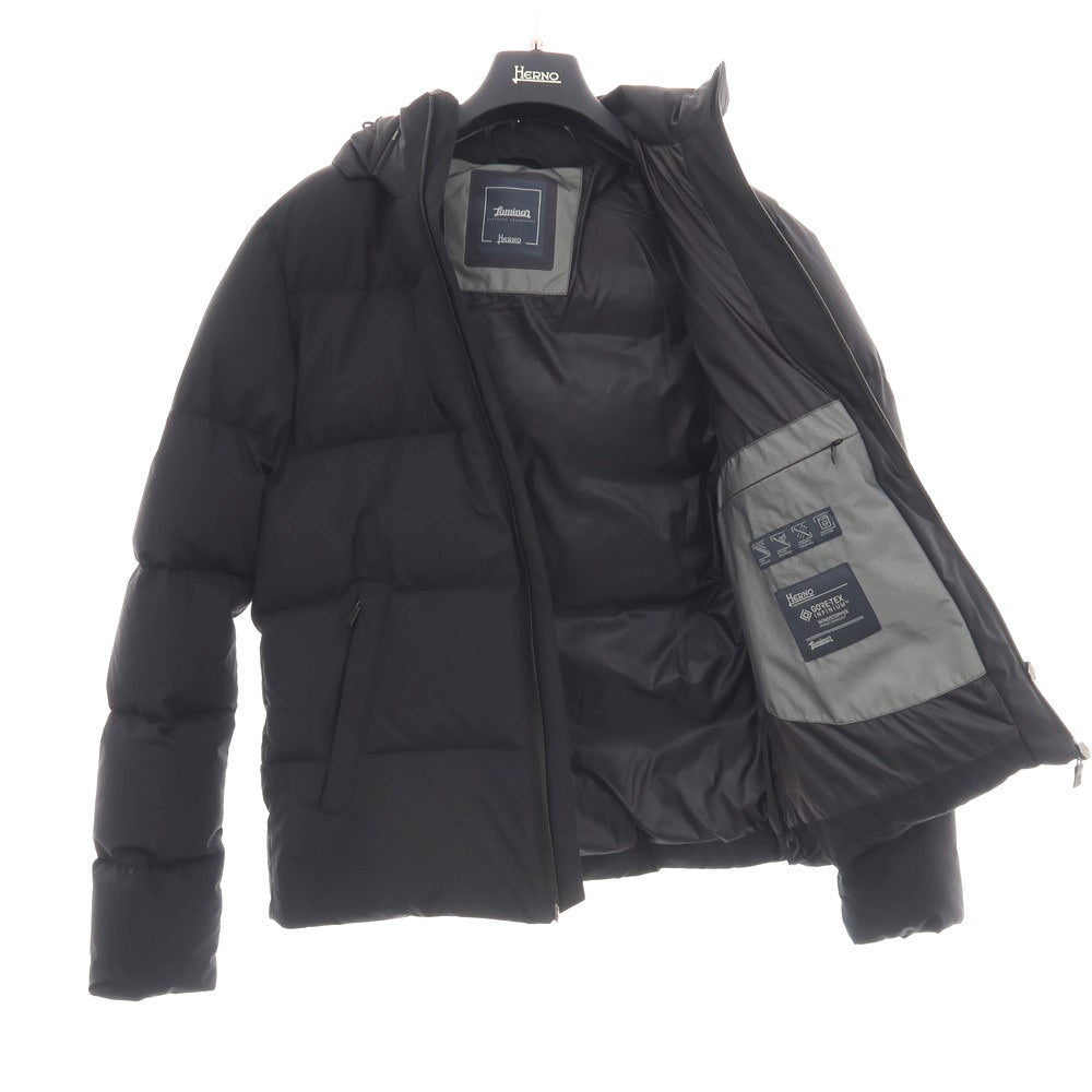 【中古】ヘルノ Herno Laminar GORE-TEX INFINIUM WINDSTOPPER ダウンジャケット ブラック【サイズ46】【 状態ランクB 】【 メンズ 】