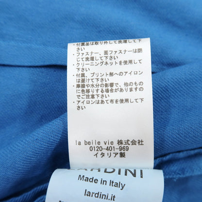 【中古】ラルディーニ LARDINI ストレッチ リネンコットン カジュアル系ジレ ベスト ブルー【サイズ46】【 状態ランクA 】【 メンズ 】