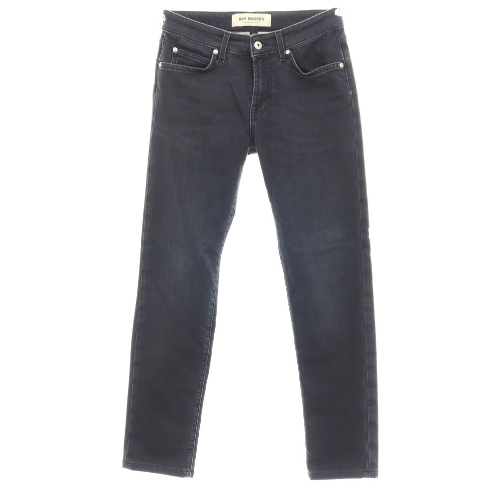 【中古】ロイロジャース ROY ROGER’S ストレッチ コットンポリエステル デニムパンツ ブラック【サイズ28】【 状態ランクB 】【 メンズ 】[BPD]