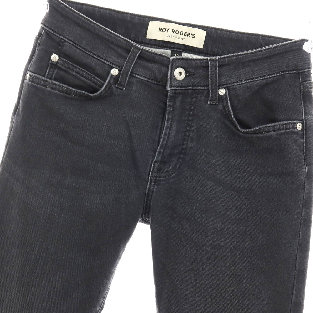 【中古】ロイロジャース ROY ROGER’S ストレッチ コットンポリエステル デニムパンツ ブラック【サイズ28】【 状態ランクB 】【 メンズ 】[BPD]