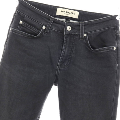 【中古】ロイロジャース ROY ROGER’S ストレッチ コットンポリエステル デニムパンツ ブラック【サイズ28】【 状態ランクB 】【 メンズ 】