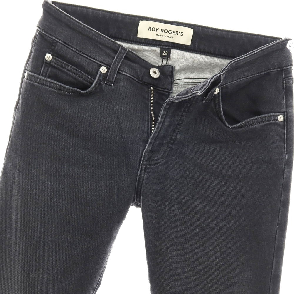【中古】ロイロジャース ROY ROGER’S ストレッチ コットンポリエステル デニムパンツ ブラック【サイズ28】【 状態ランクB 】【 メンズ 】[BPD]