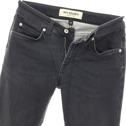 【中古】ロイロジャース ROY ROGER’S ストレッチ コットンポリエステル デニムパンツ ブラック【サイズ28】【 状態ランクB 】【 メンズ 】