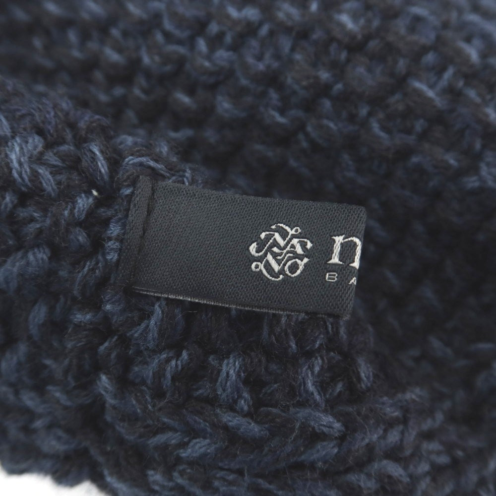 【中古】ナノユニバース nano universe ウール系 ニット スヌード ネイビーxブルー【 状態ランクA 】【 メンズ 】