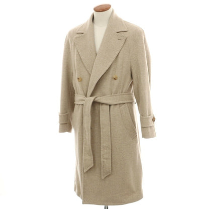 【新品】ティト アレグレット TITO ALLEGRETTO ウールカシミヤ メランジ ダブルブレストコート ベージュ【サイズ46】【 状態ランクN 】【 メンズ 】