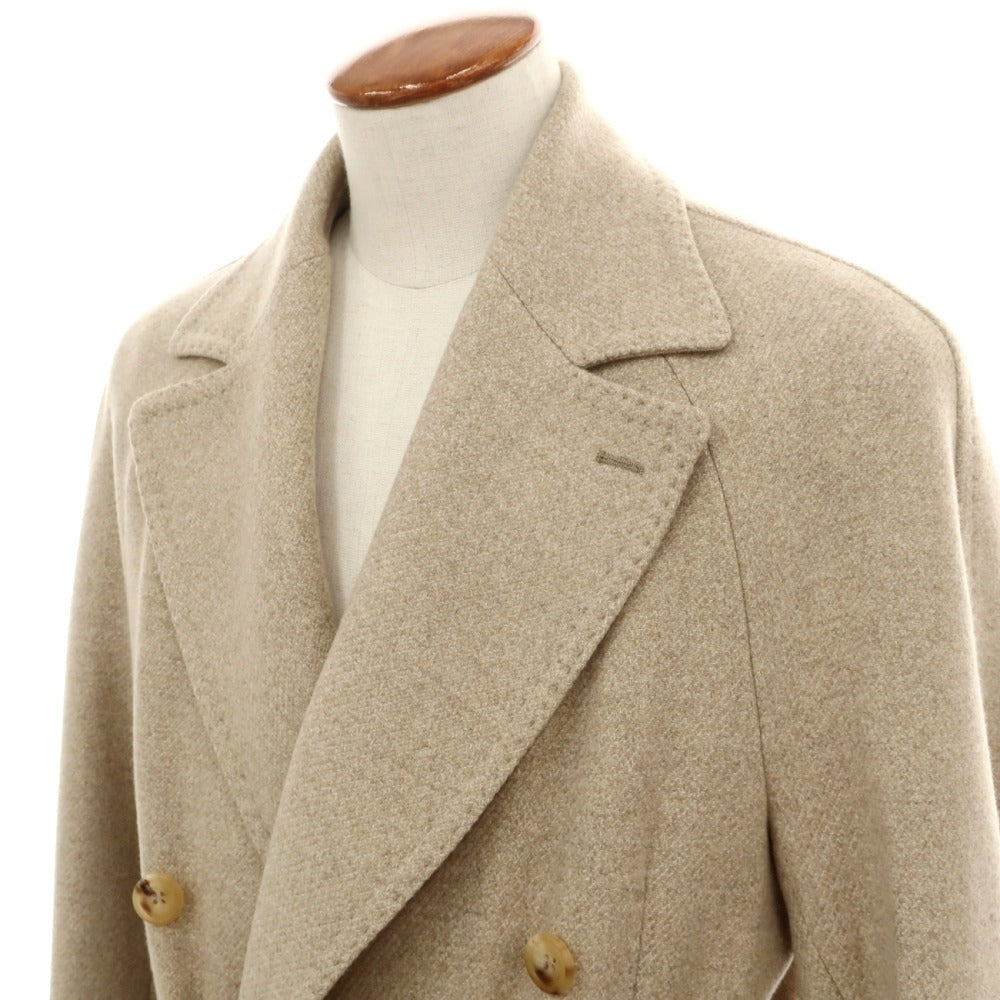 【新品】ティト アレグレット TITO ALLEGRETTO ウールカシミヤ メランジ ダブルブレストコート ベージュ【サイズ46】【 状態ランクN 】【 メンズ 】