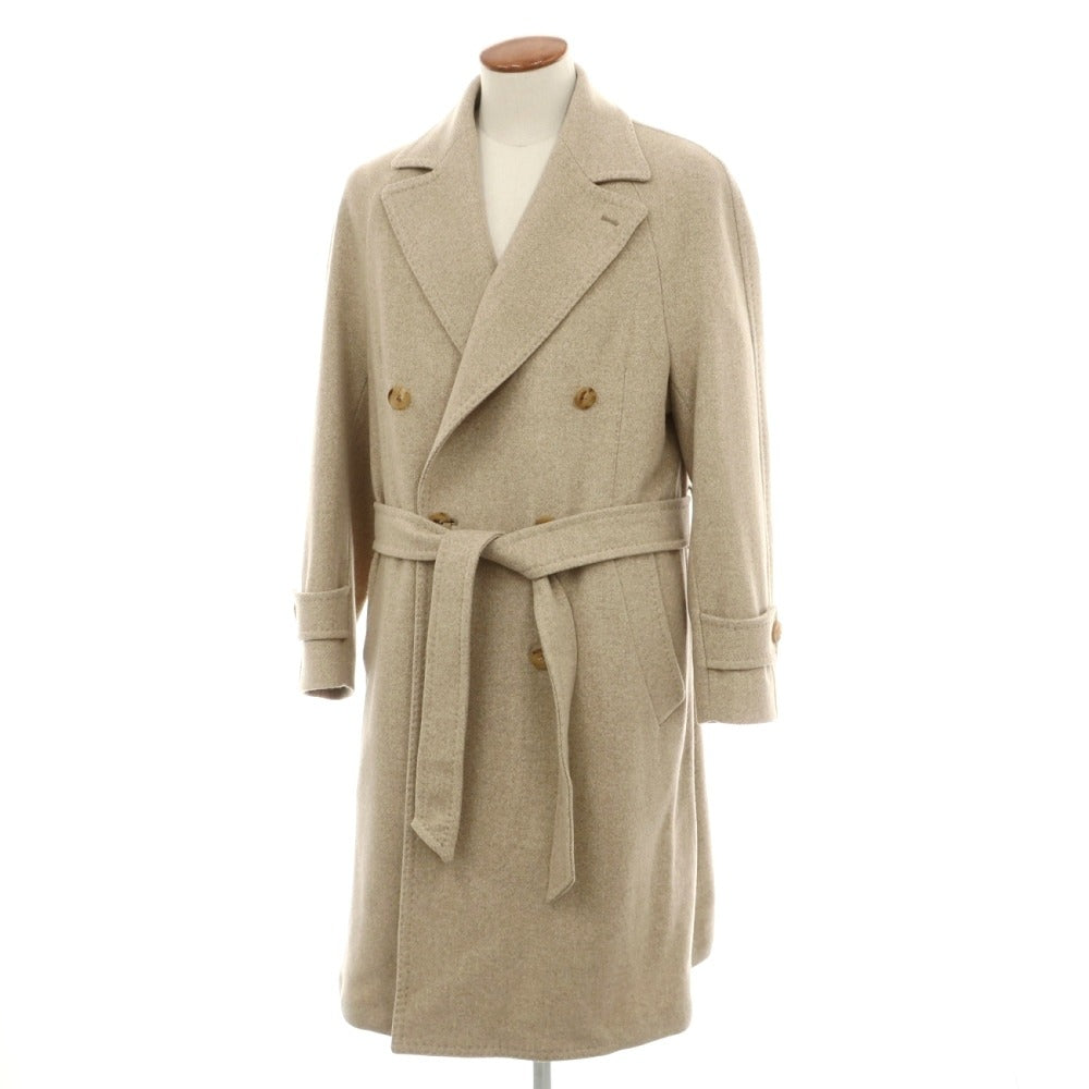 【新品】ティト アレグレット TITO ALLEGRETTO ウールカシミヤ メランジ ダブルブレストコート ベージュ【サイズ48】【 状態ランクN 】【 メンズ 】