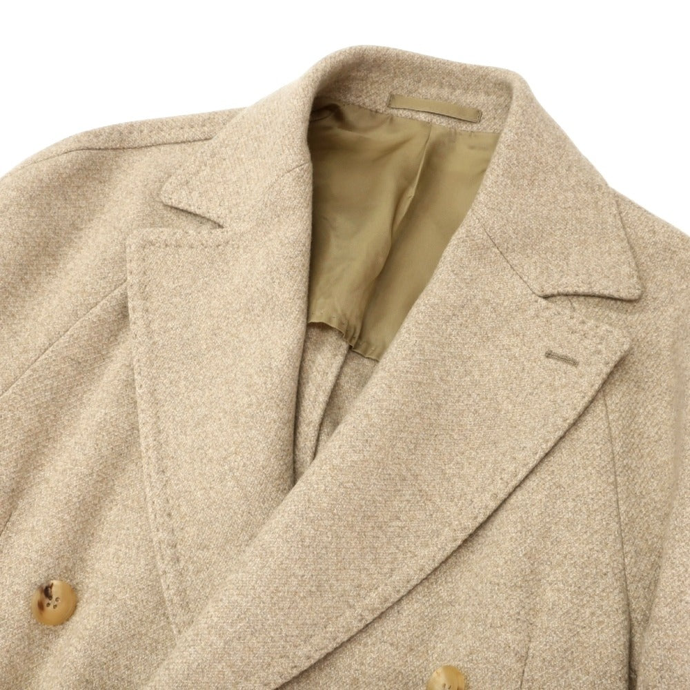 【新品】ティト アレグレット TITO ALLEGRETTO ウールカシミヤ メランジ ダブルブレストコート ベージュ【サイズ48】【 状態ランクN 】【 メンズ 】