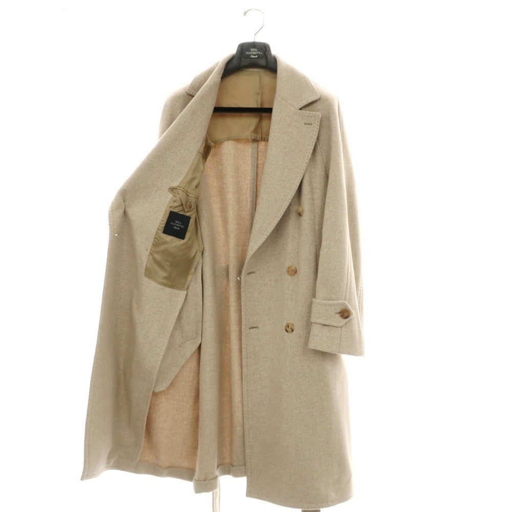 【新品】ティト アレグレット TITO ALLEGRETTO ウールカシミヤ メランジ ダブルブレストコート ベージュ【サイズ50】【 状態ランクN 】【 メンズ 】