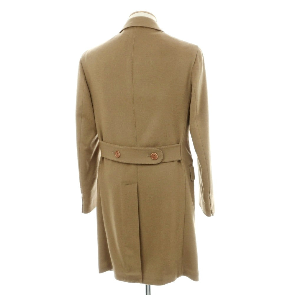 【新品】デペトリロ DE PETRILLO カシミヤ ダブルブレストコート ダークベージュ【サイズ44 Drop 7】【 状態ランクN 】【 メンズ 】