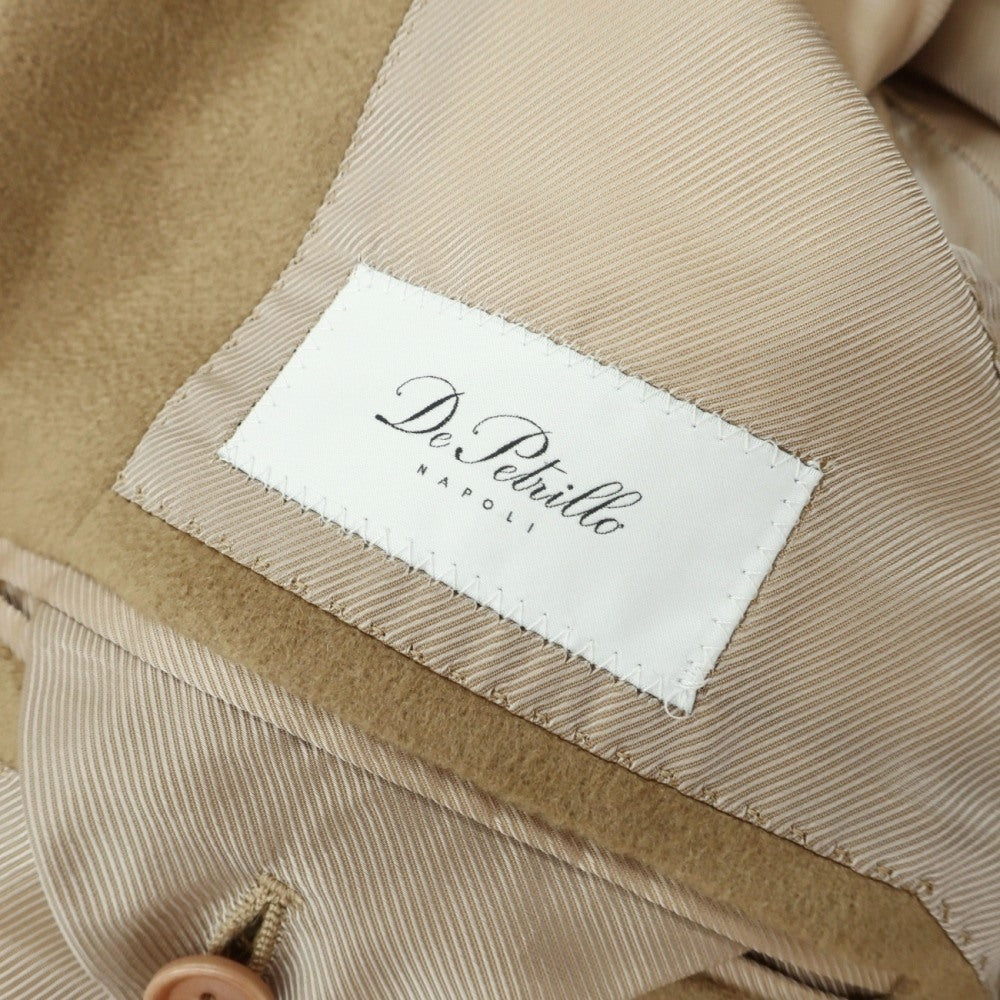 【新品】デペトリロ DE PETRILLO カシミヤ ダブルブレストコート ダークベージュ【サイズ44 Drop 7】【 状態ランクN 】【 メンズ 】