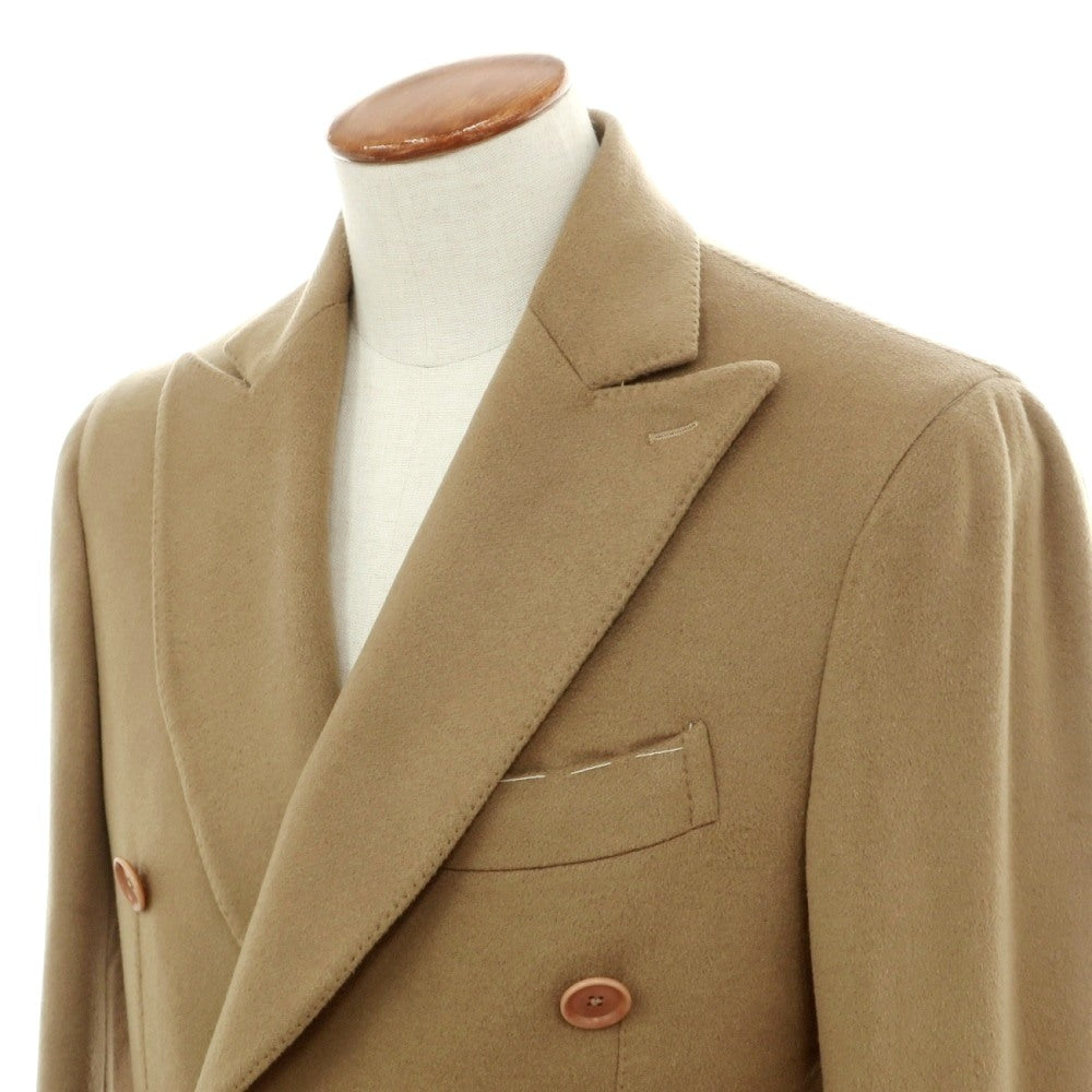 【新品】デペトリロ DE PETRILLO カシミヤ ダブルブレストコート ダークベージュ【サイズ46 Drop 7】【 状態ランクN 】【 メンズ 】