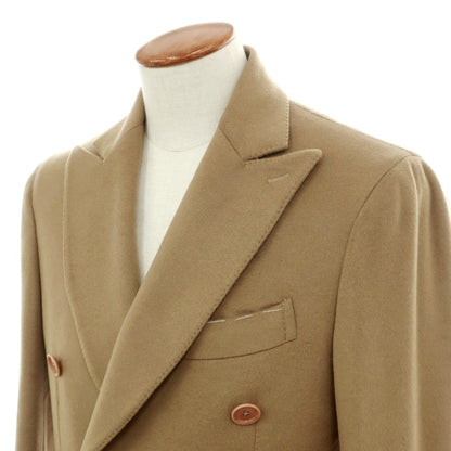 【新品】デペトリロ DE PETRILLO カシミヤ ダブルブレストコート ダークベージュ【サイズ46 Drop 7】【 状態ランクN 】【 メンズ 】